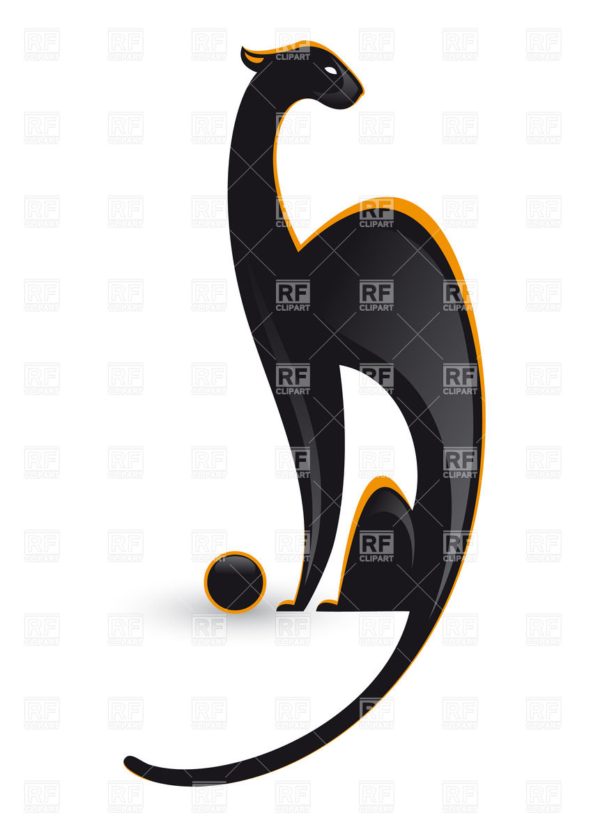 Cute Panther Clipart Black Panther With Ball