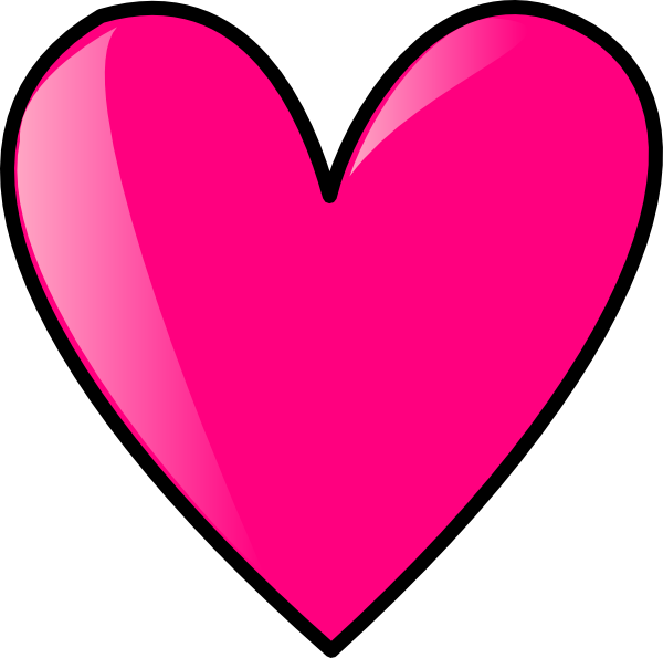 Hot Pink Heart Clip Art At Clker Com   Vector Clip Art Online Royalty    