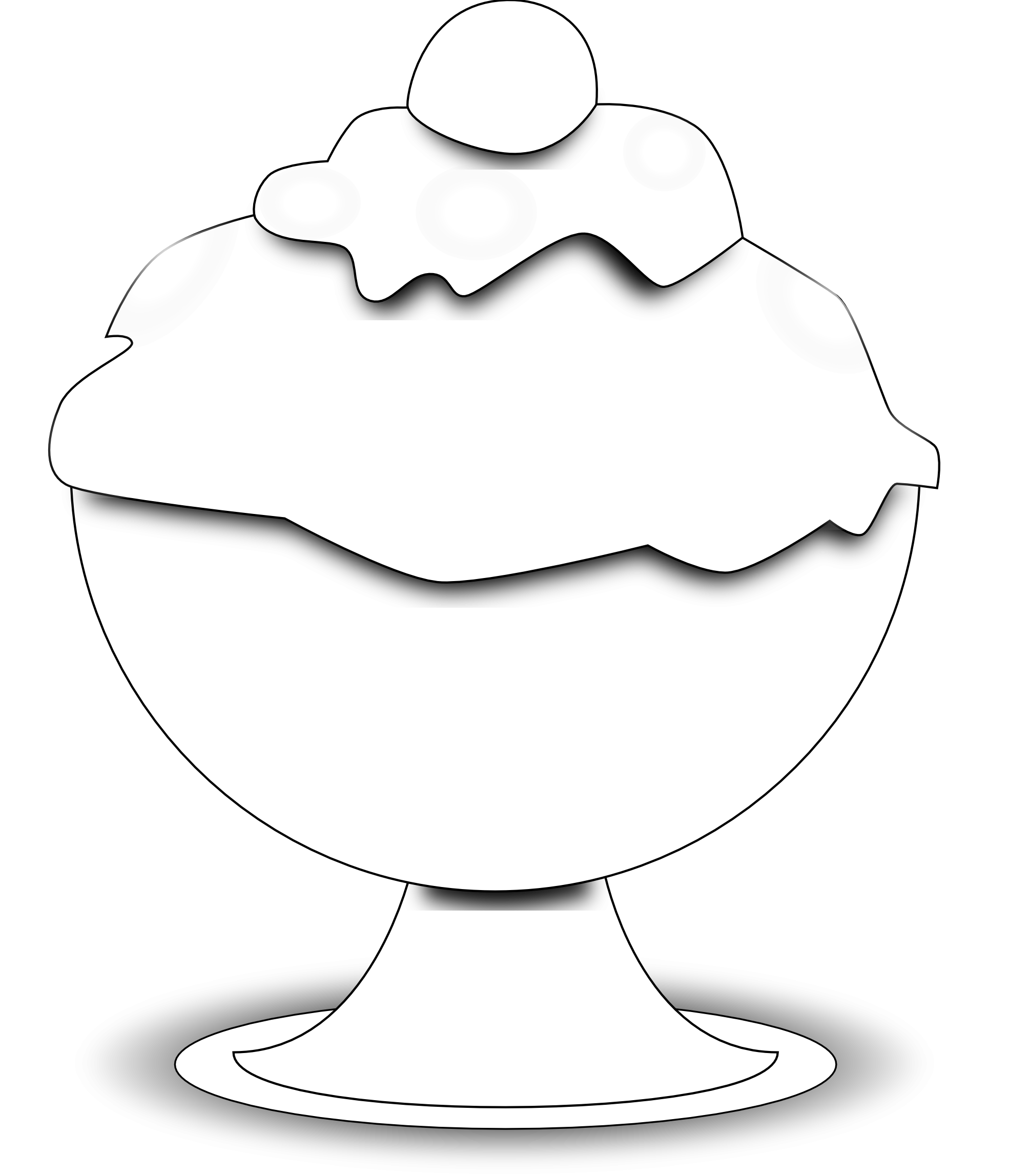Ice Cream Cup Clip Art Black And White   Clipart Panda   Free Clipart    