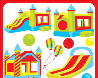     Inflatable Bounce Jump House   Personal And Commercial Use Clip Art