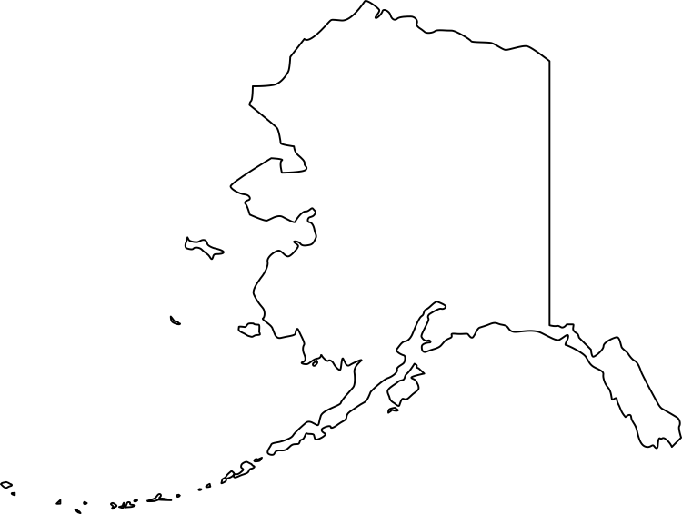 Outline Map Of Alaska State Alaska State Outline Clip Art