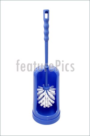 Picture Of Blue Toilet Brush  Stock Picture At Featurepics Com