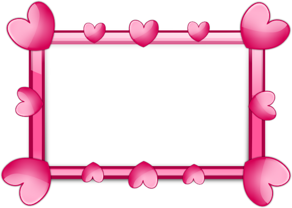 Pink Hearts Frame Clip Art At Clker Com   Vector Clip Art Online
