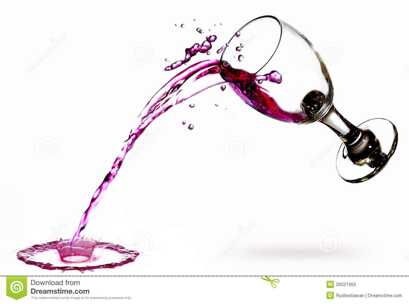 Red Wine Fall Over White Floor And Spill It Also Create Splash Wine