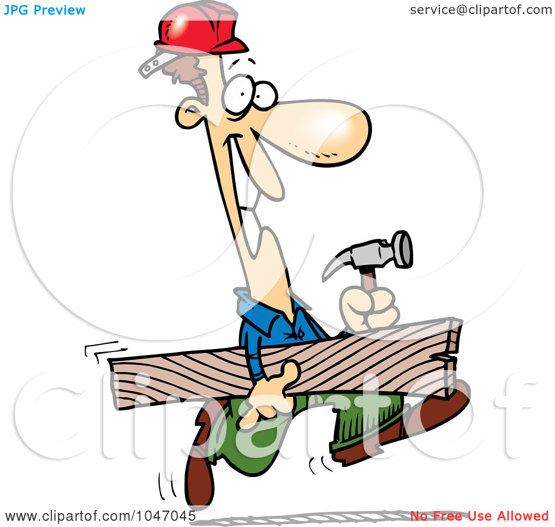 Royalty Free  Rf  Clip Art Illustration Of A Cartoon Construction Guy