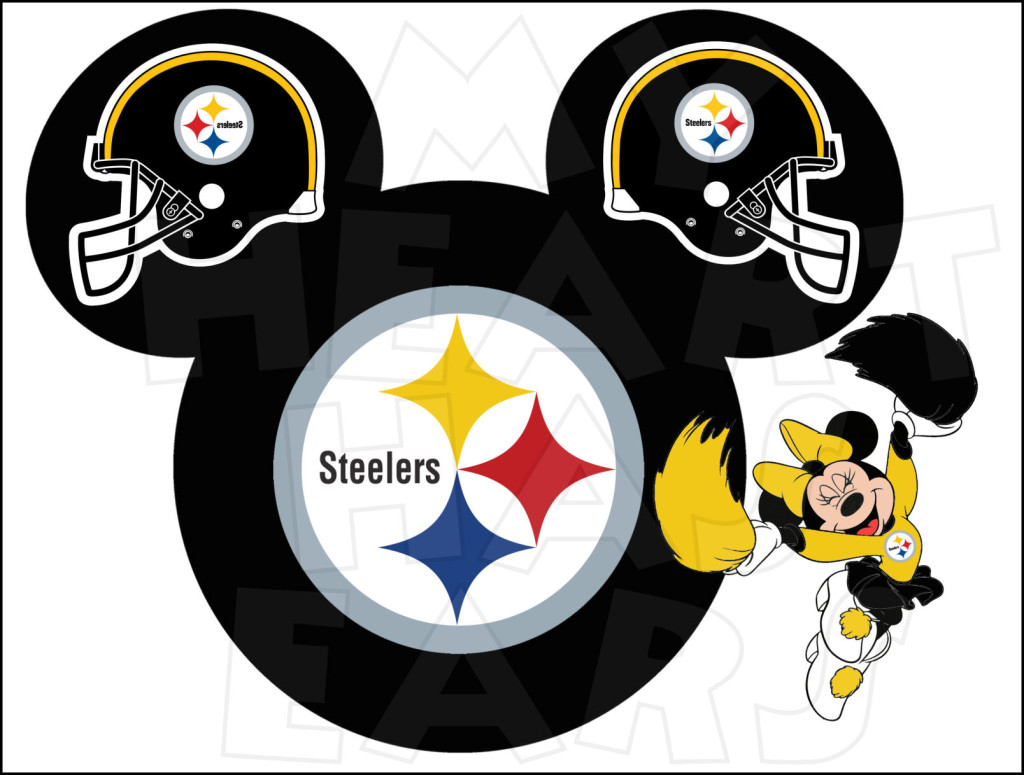 Steelers Football With Minnie Mouse Instant Download Digital Clip Art