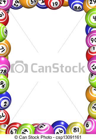 Stock Illustration   Bingo Balls Frame   Stock Illustration Royalty