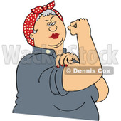 Strong Woman Clip Art Clipart Chubby Gray Haired