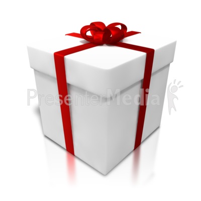 White Gift Shiny Wrapping   Holiday Seasonal Events   Great Clipart    