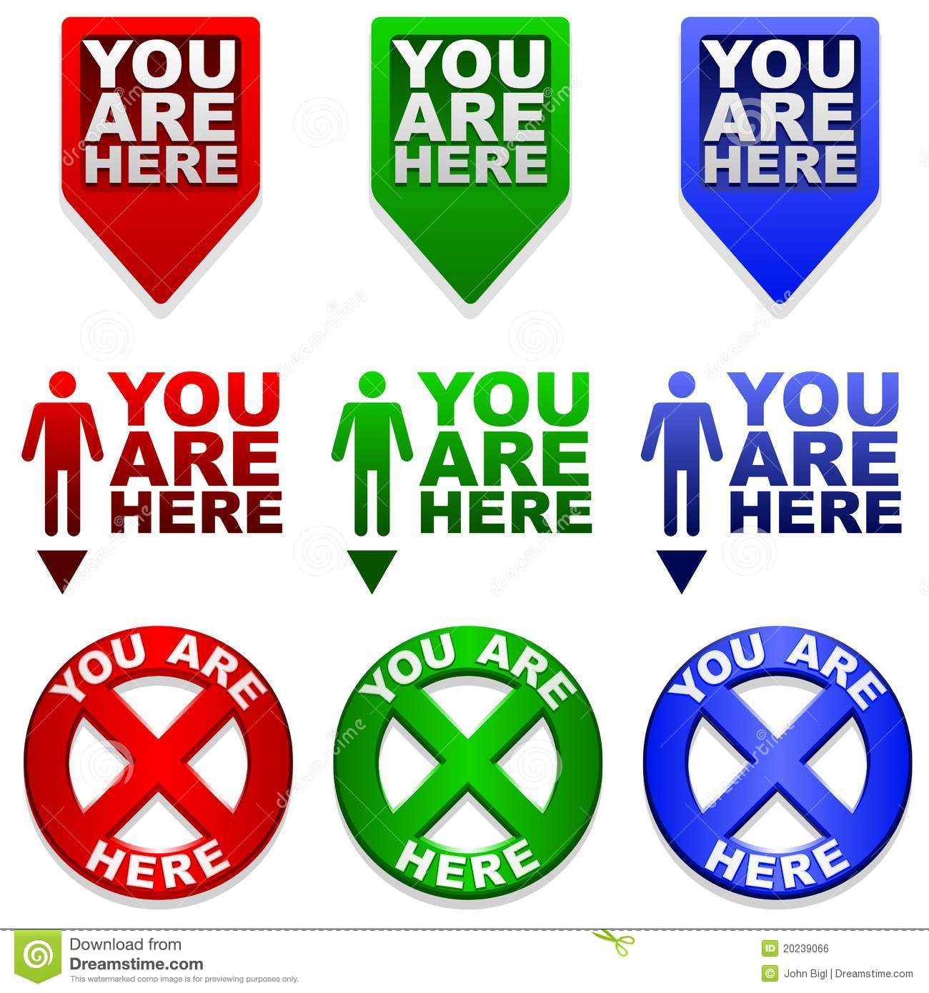 You Are Here Map Markers Royalty Free Stock Image   Image  20239066