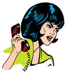 Angry Woman On Phone Retro Clip Art Comics Book Style 74447770 Jpg