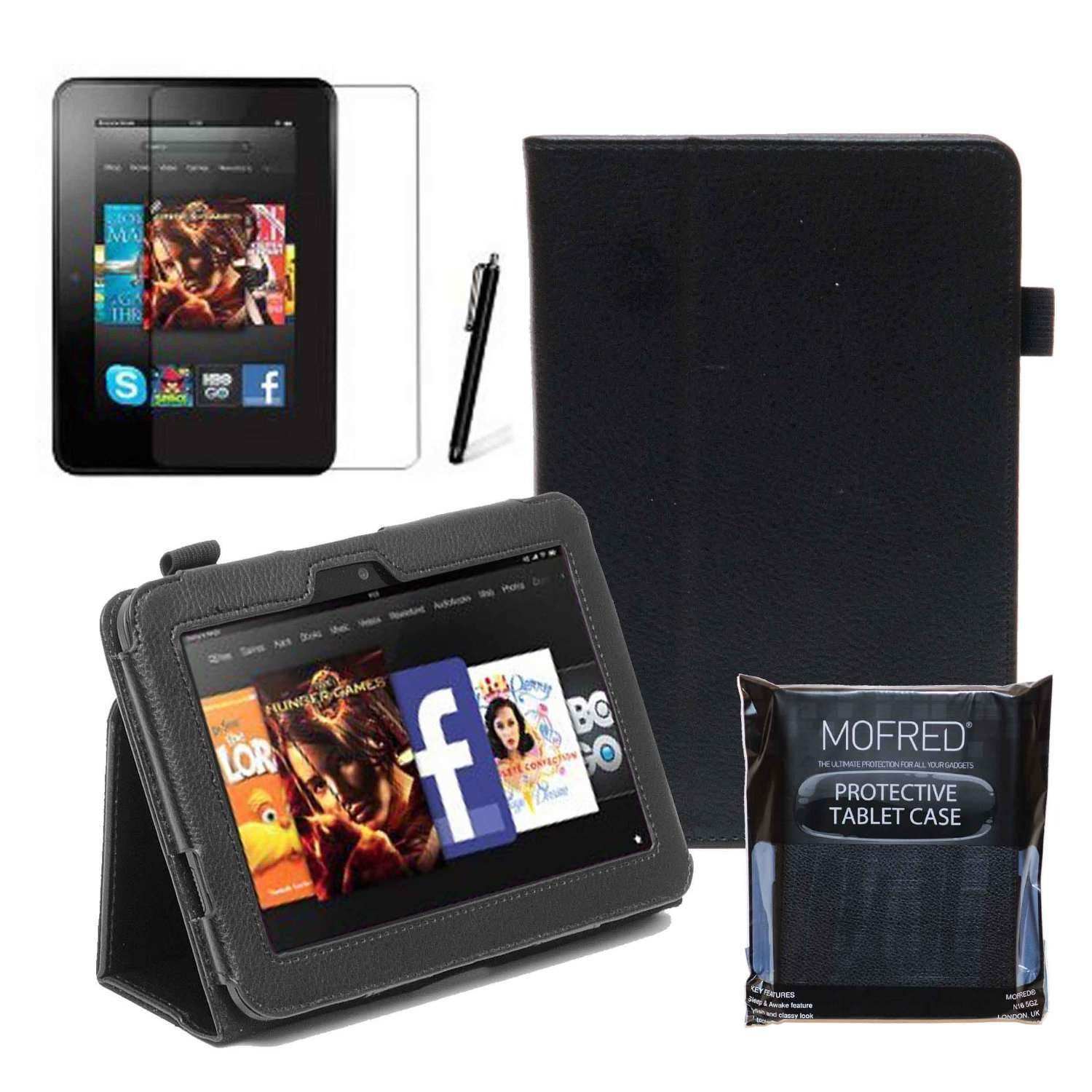 Black Kindle Fire Hd 7 Leather Case 1st Generation   Kindle