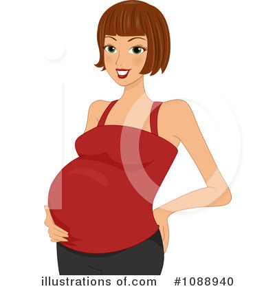 Clipart Of Pregnant Women New Mothers And Families Pictures