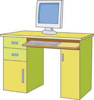 Computer Desk Clipart