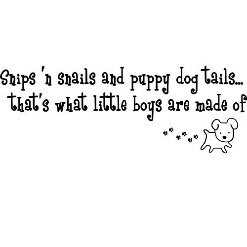 Dog Tails   That S What Little Boys Are Made Of Cute Nursery Wall Art    