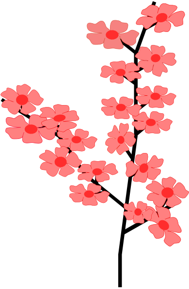 Flowers Sakura Clip Art At Clker Com   Vector Clip Art Online Royalty