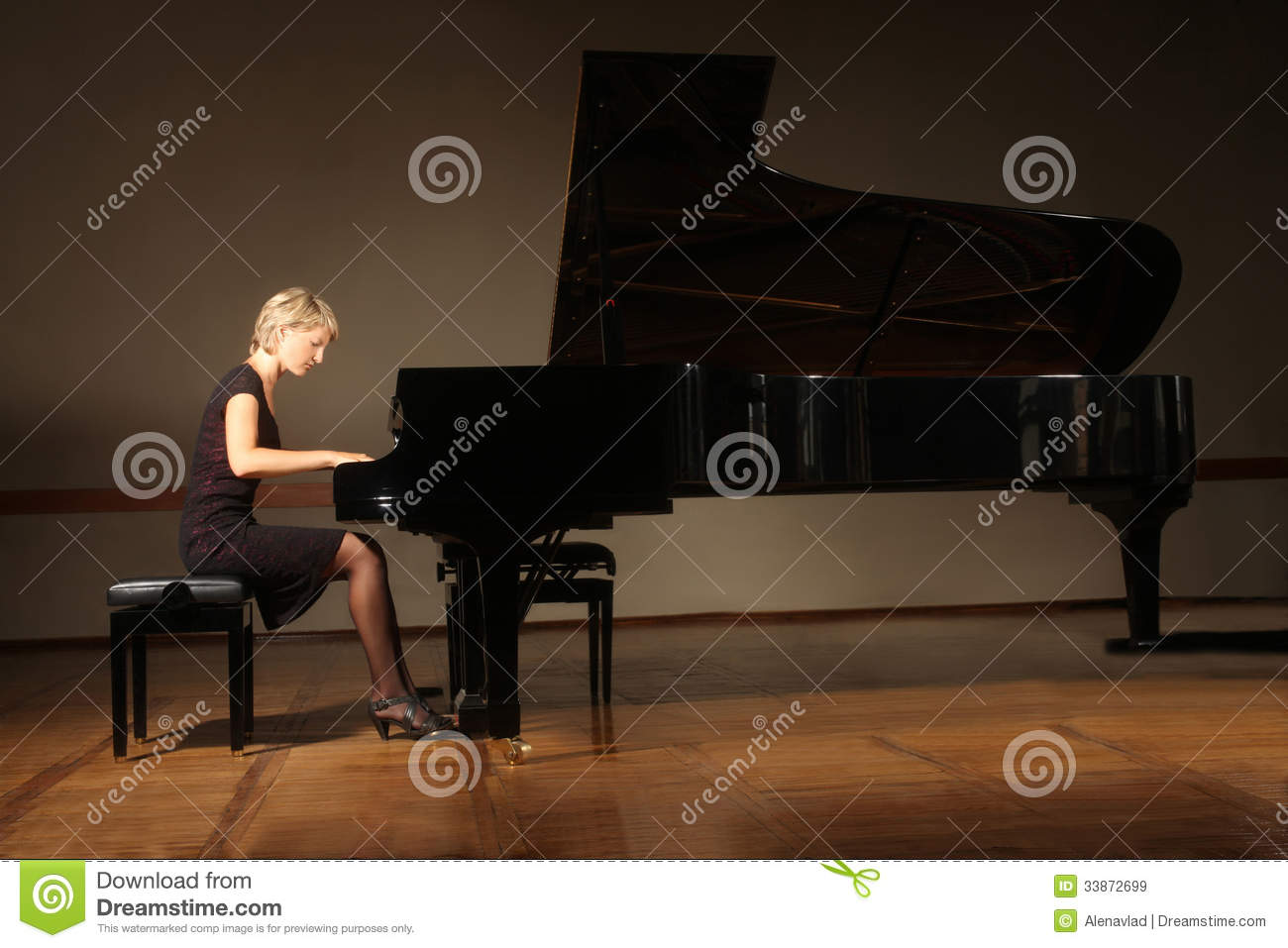 Grand Piano Pianist Playing Concert Royalty Free Stock Images   Image
