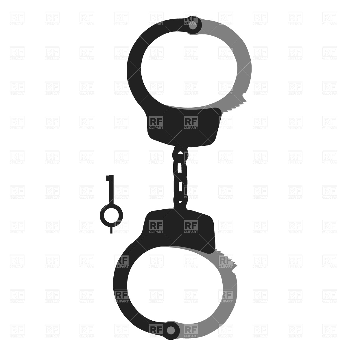 Handcuffs And Key 655 Objects Download Royalty Free Vector Clipart