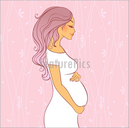 Illustration Of Pregnant Woman  Vector Clip Art To Download At