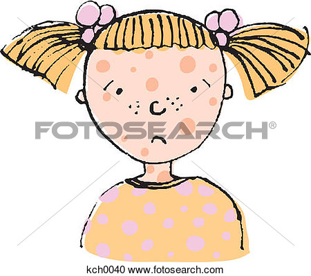 Of A Girl With Allergic Skin Rash Kch0040   Search Clipart