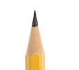 Pen Marker Paintbrush And Pencils In Pencil Holder Isolated On White