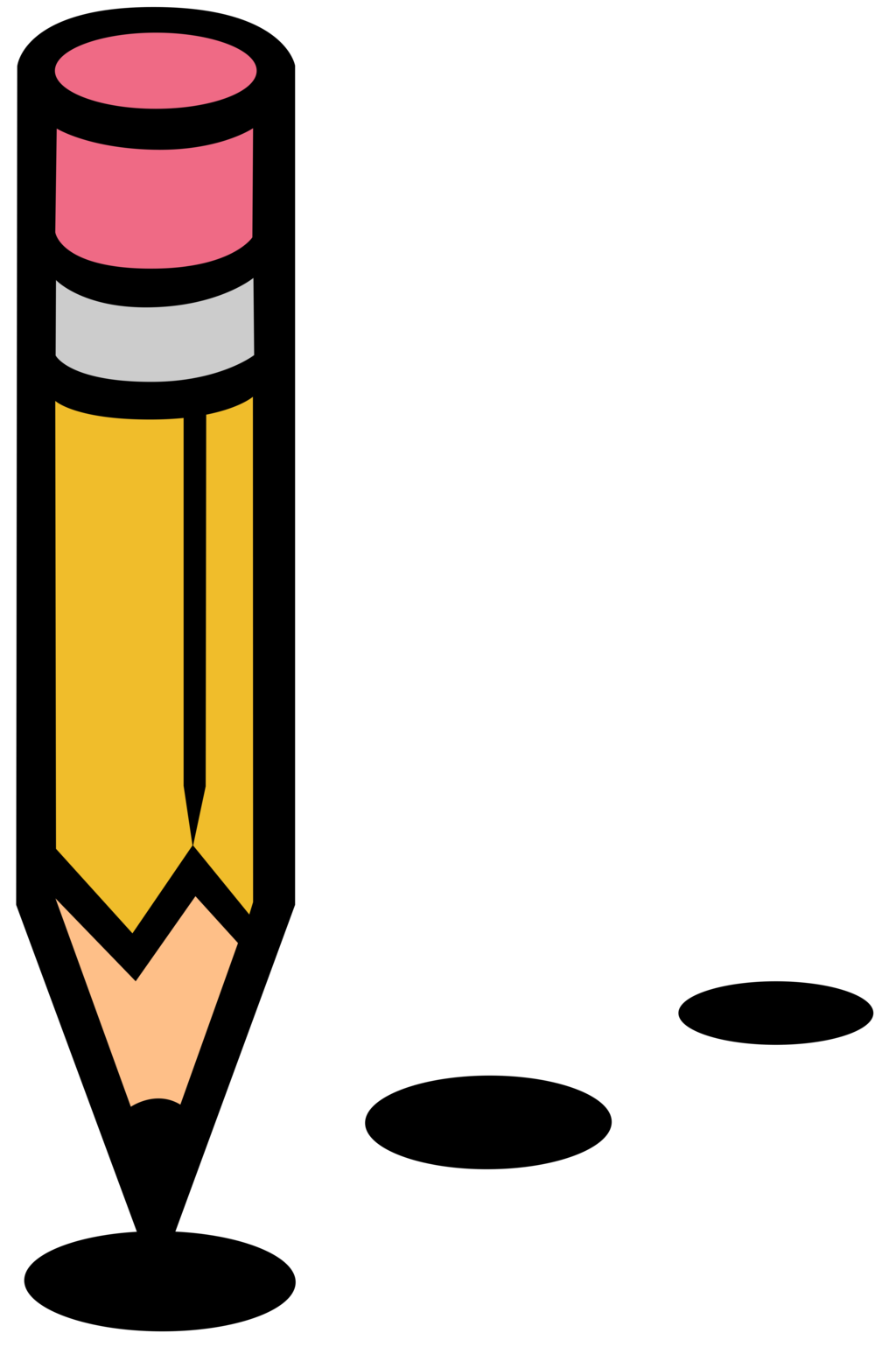 Pencil Silhouette Vector Pencil Point Cutie Mark Vector  By