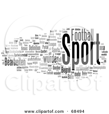 Royalty Free  Rf  Clipart Illustration Of A Sport Word Collage