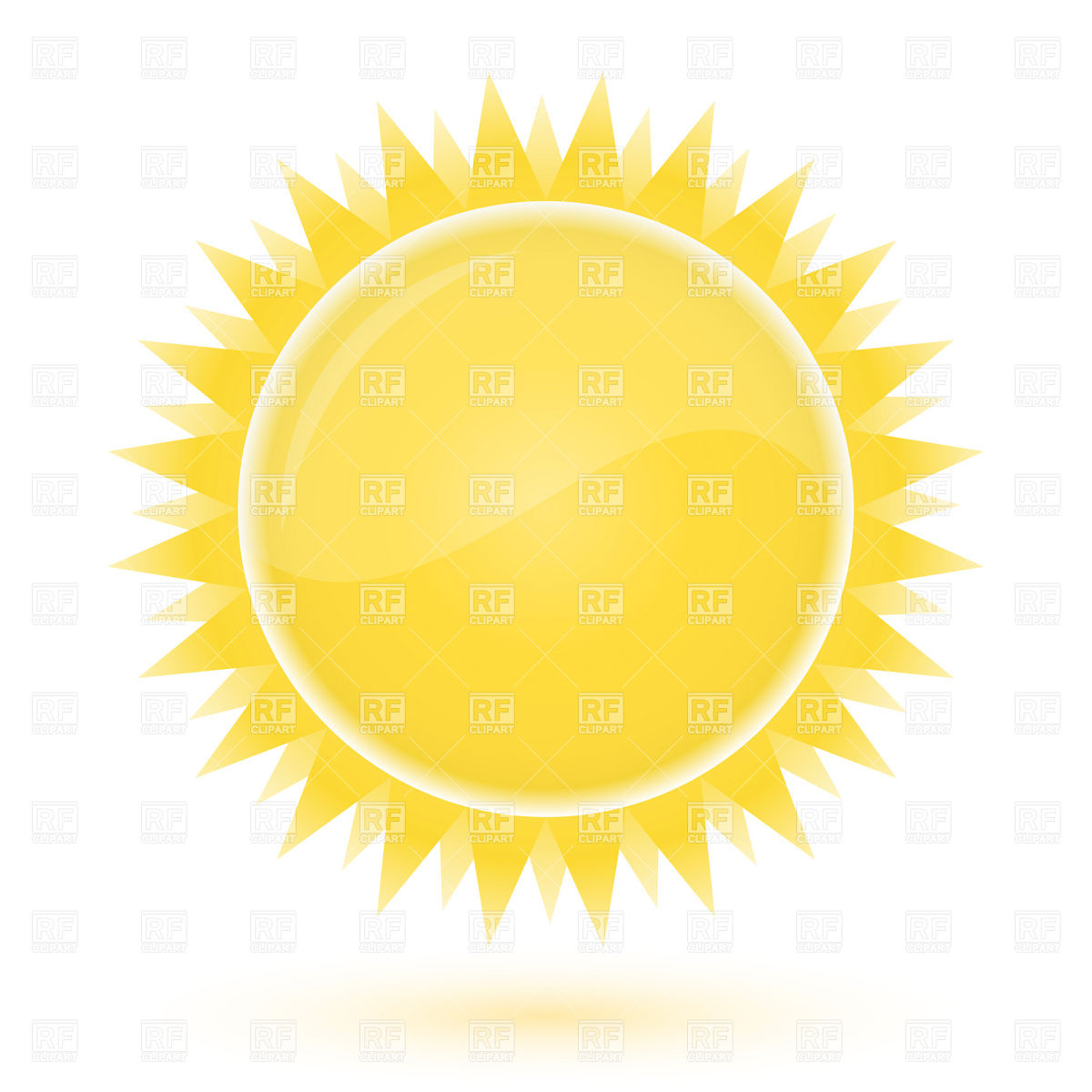 Sun Glossy Icon Download Royalty Free Vector Clipart  Eps