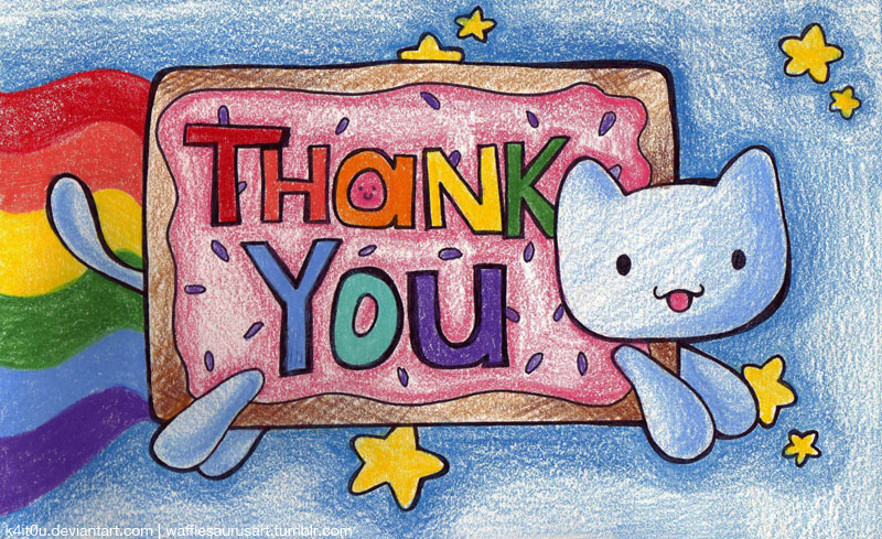 Thank You Card  Nyan Cat  By K4it0u On Deviantart