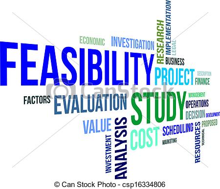 Vector Clipart Of Word Cloud   Feasibility Study   A Word Cloud Of