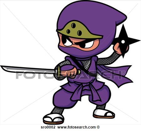 Clip Art Illustration Of A Ninja Character Fotosearch Search Clipart