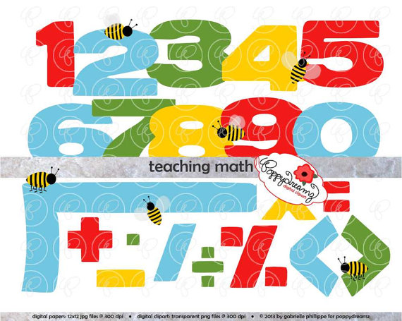 Clip Art Numbers Bumble Bees Math Addition Subtraction Kindergarten