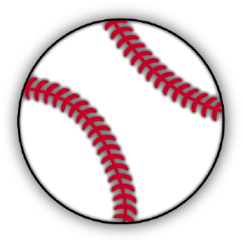 Clip Art Of A White And Red Baseball