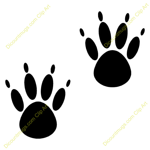 Clipart 12073 Paw Claw   Paw Claw Mugs T Shirts Picture Mouse Pads