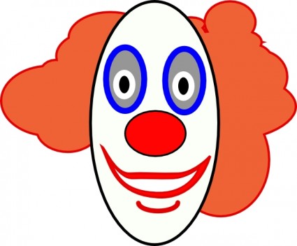 Creepy Clown Face Clip Art Free Vector In Open Office Drawing Svg    