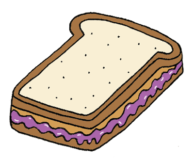 Peanut Butter And Jelly Sandwich Clipart   Clipart Panda   Free