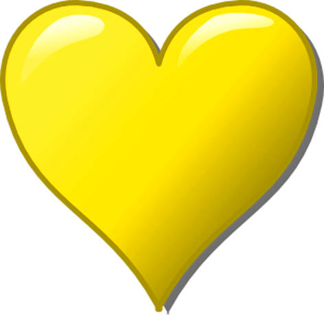 Romantic Clip Art Love Clip Art Yellow Love Heart Images