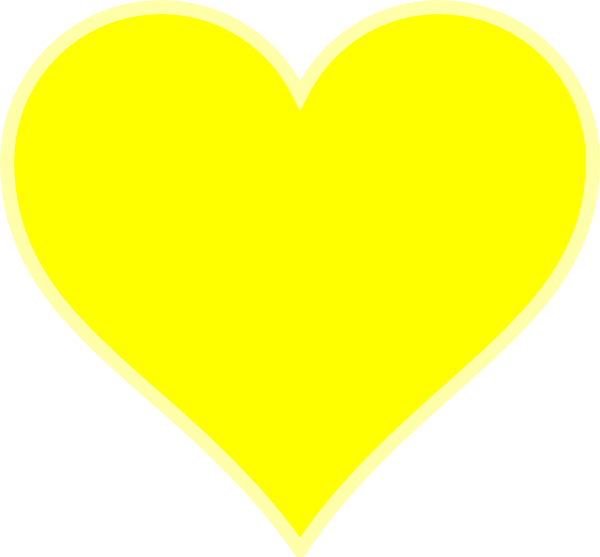 Single Yellow Heart Clip Art At Clker Com   Vector Clip Art Online    