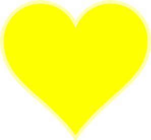 Single Yellow Heart Clip Art At Clker Com   Vector Clip Art Online