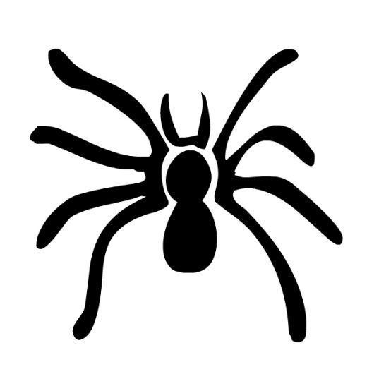 Spider Silhouette Free Black   White Halloween Clip Art Http