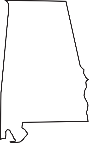 State Outline Clip Art Source Http Clker Com Clipart Alabama Outline 1