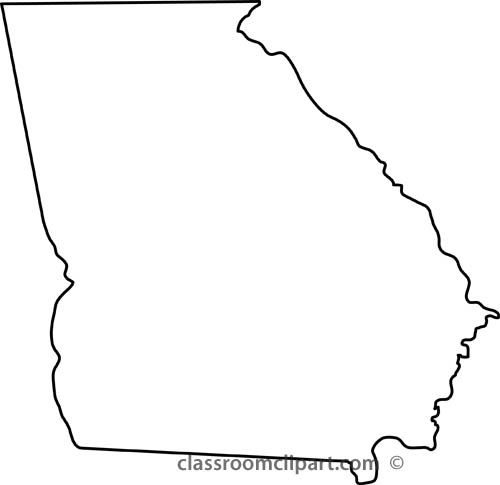 Us Outline Maps   Georgia State Map Outline   Classroom Clipart