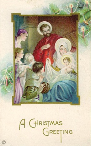 Vintage Christmas Card   Nativity   Clip Art   Printables   Pinterest