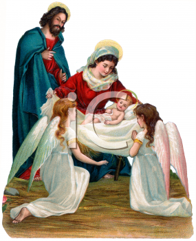 Vintage Christmas Nativity Clip Art