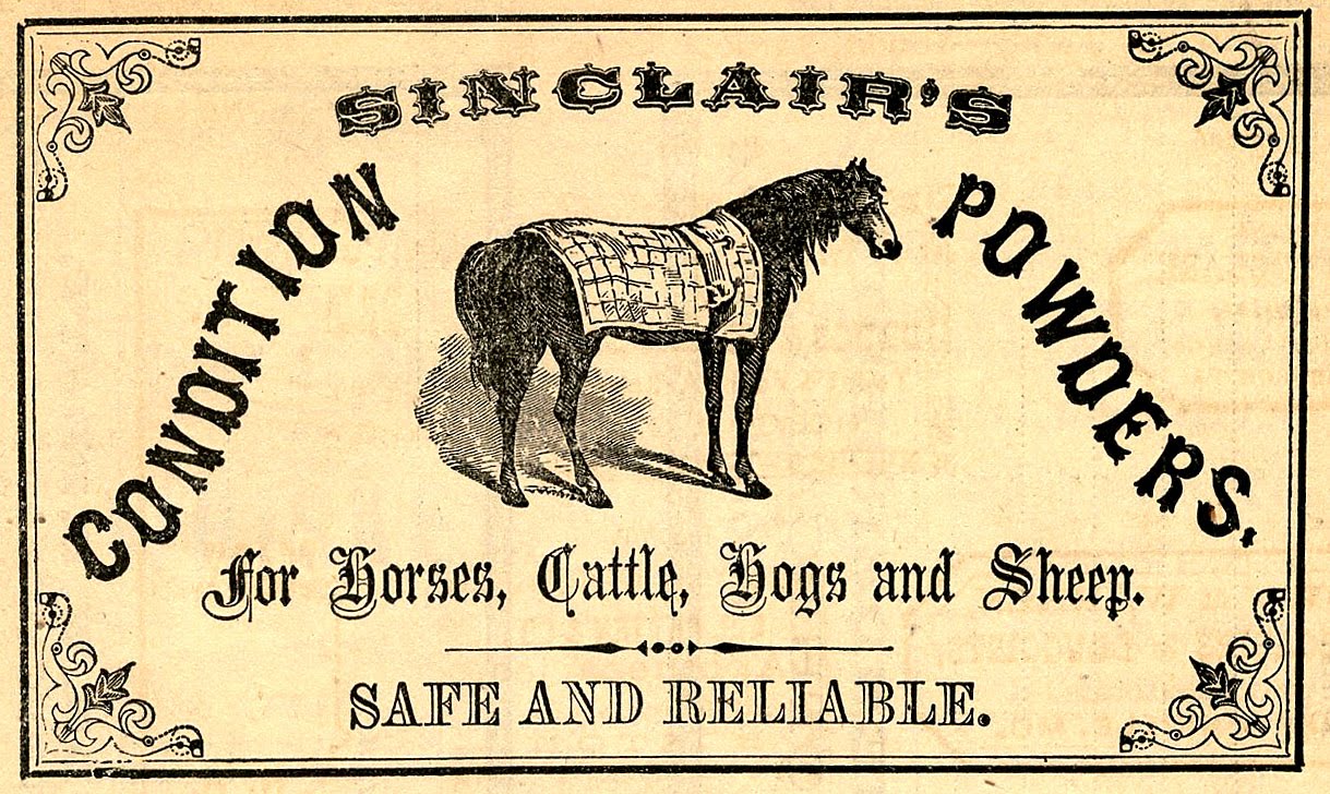 Vintage Clip Art   Antique Pharmacy Labels   Horse   The Graphics