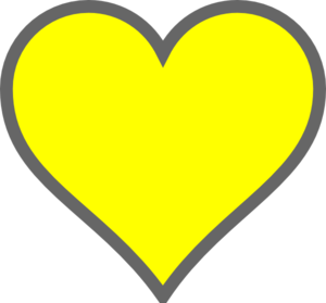 Yellow And Grey Heart Clip Art At Clker Com   Vector Clip Art Online