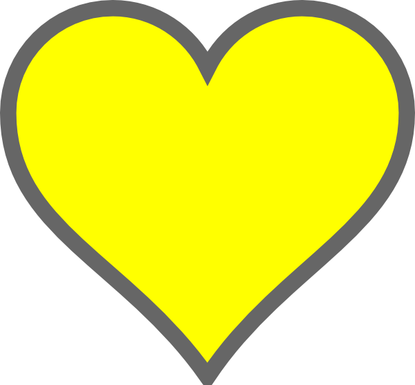 Yellow And Grey Heart Clip Art At Clker Com   Vector Clip Art Online    