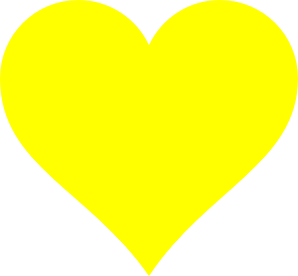 Yellow Heart Clip Art At Clker Com   Vector Clip Art Online Royalty    