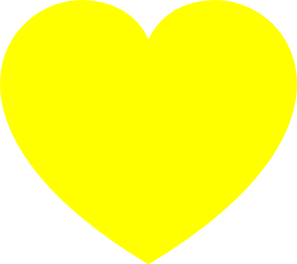 Yellow Heart Clip Art At Clker Com   Vector Clip Art Online Royalty    