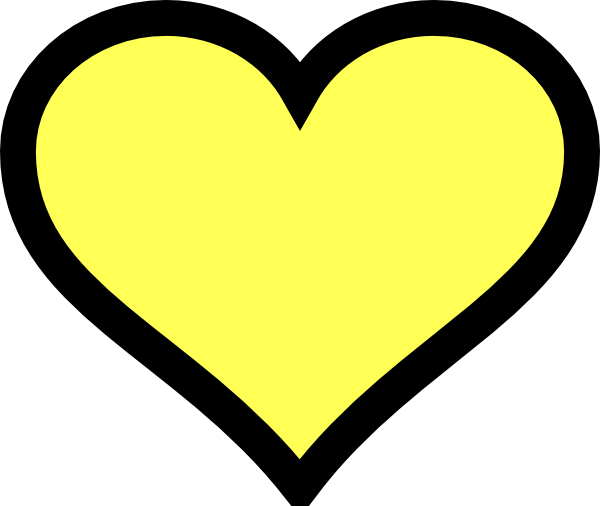 Yellow Heart Clip Art